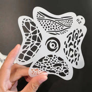 10 Pcs Children Stencils Face Painting Washable Body FaceTattoo Spray Painting DIY Template For Kids 13*13cm Holiday Decorations