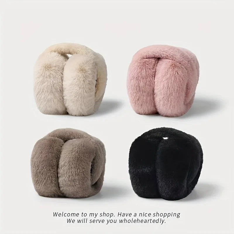 Women's Foldable Polyester Winter Earmuffs — 1 Pair