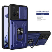 For Xiaomi 11T 11 T Pro Case Magnetic Ring Armor Card Slot Phone Cases for Xiaomi Mi 11T 11TPro Mi11T Stand Holder Back Cover