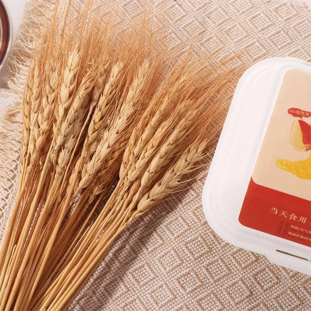 50pcs Artificial Flower Natural Dried Wheat Stalks DIY Craft Elegance Dry Wheat Spikes Rustic Dried Flowers Christmas Decoration