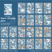 Seasonal Scenery PET Sticker Book — 20 Sheets, Selected Theme