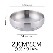 Double-Wall Stainless Steel Bowl — 17–25 cm, Selected Finish