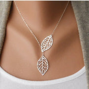 New Minimalist Pendant Women's Necklaces Cross Leaf Silver Color Knot Design Female Neck Jewelry Infinity Multilayers Collares