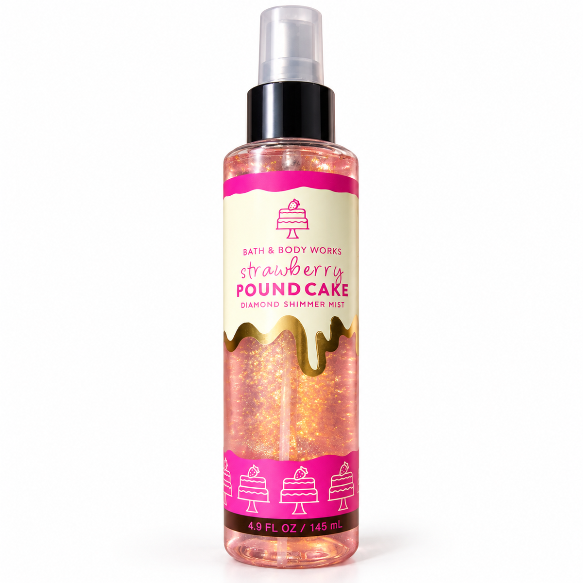 Bath and Body Works Strawberry Pound Cake diamond shimmer mist sample