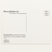 Sistine Madonna — Raphael Art Postcards — 3-card set; individual card back detail detail