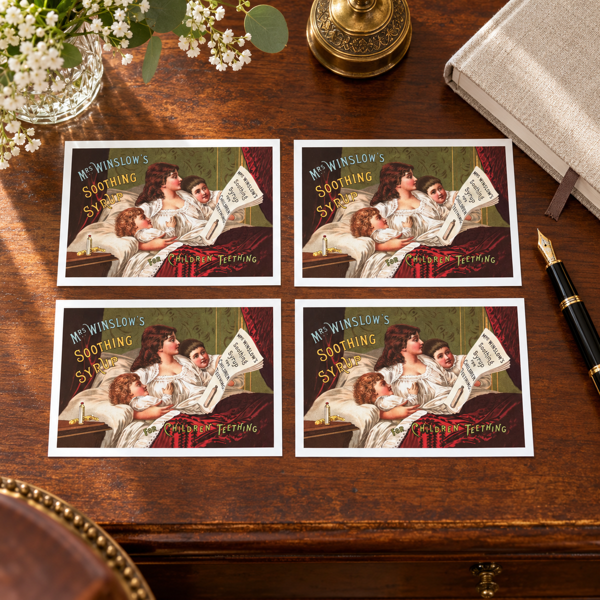 Mrs. Winslow’s Victorian Advertising Postcards — 4-card option lifestyle