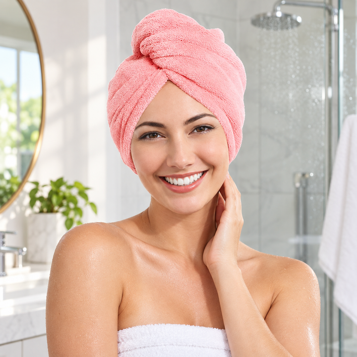 Polyester Microfiber Hair Towel Wrap — 1 Piece