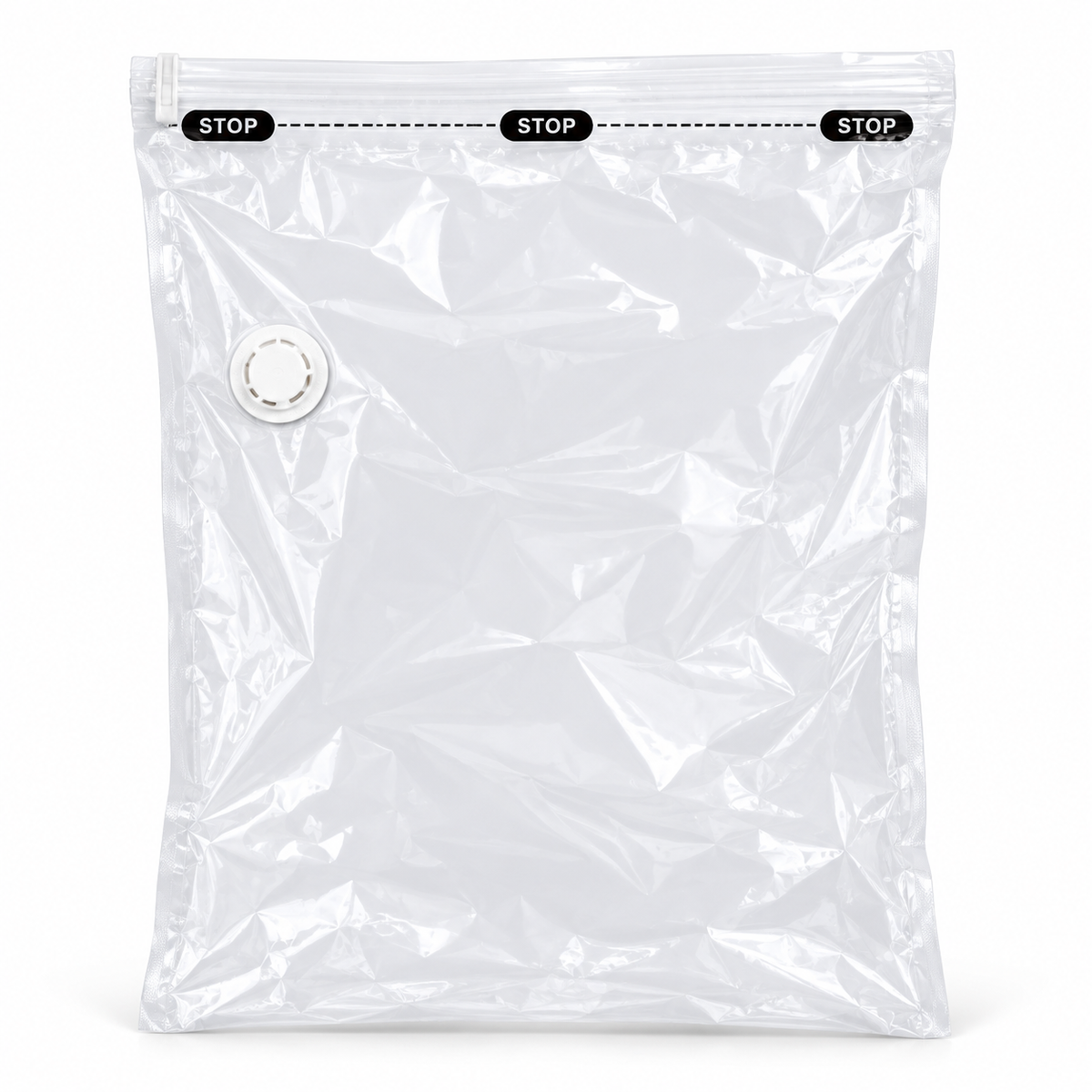 Pump-Free Vacuum Storage Bag — Flat or Cubic, Selected Size