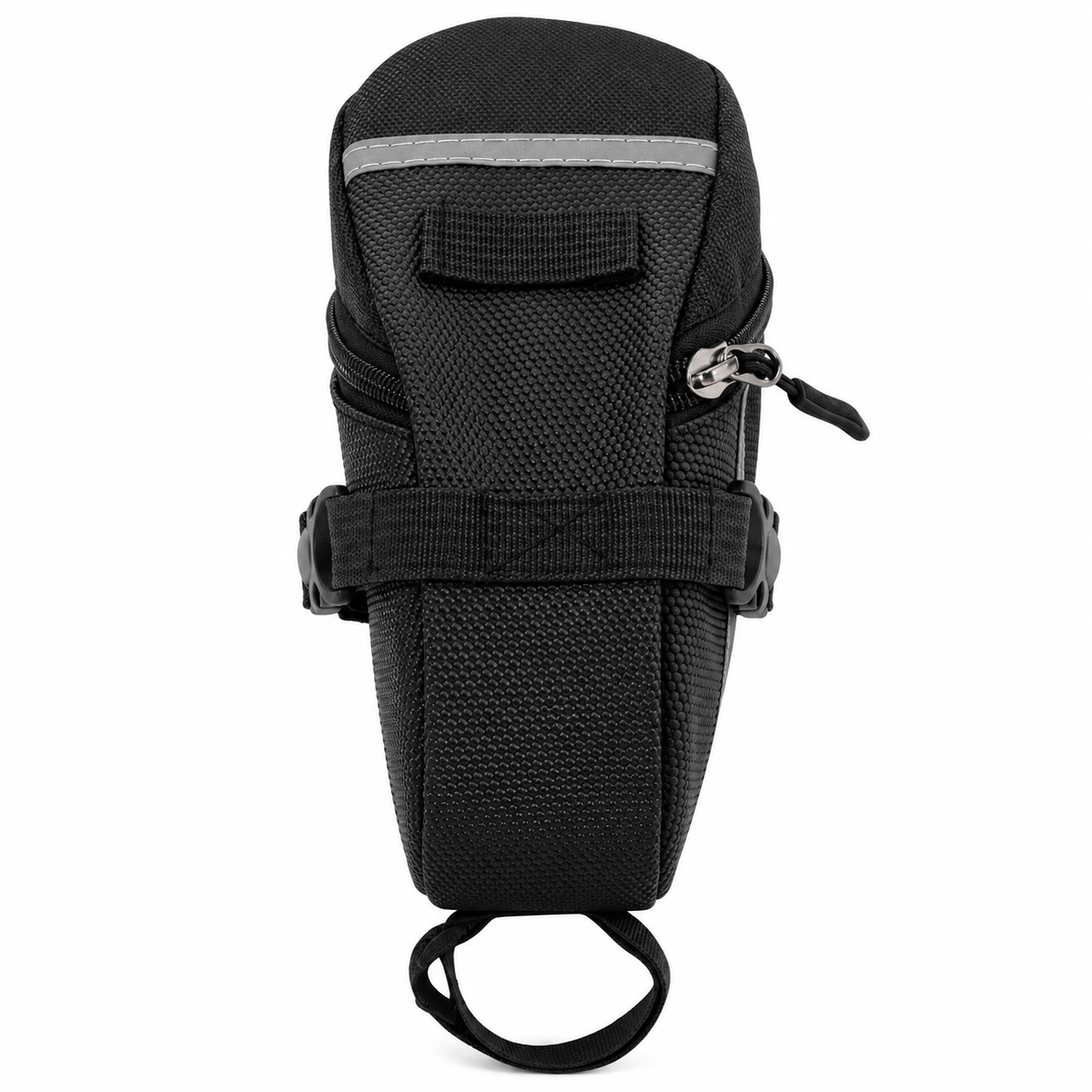 600D Nylon Bicycle Saddle Bag — Black or Red, 1 Piece