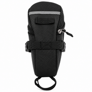 600D Nylon Bicycle Saddle Bag — Black or Red, 1 Piece