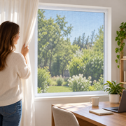 Fiberglass Window Screen with Hook-and-Loop Edging — Gray, Selected Size