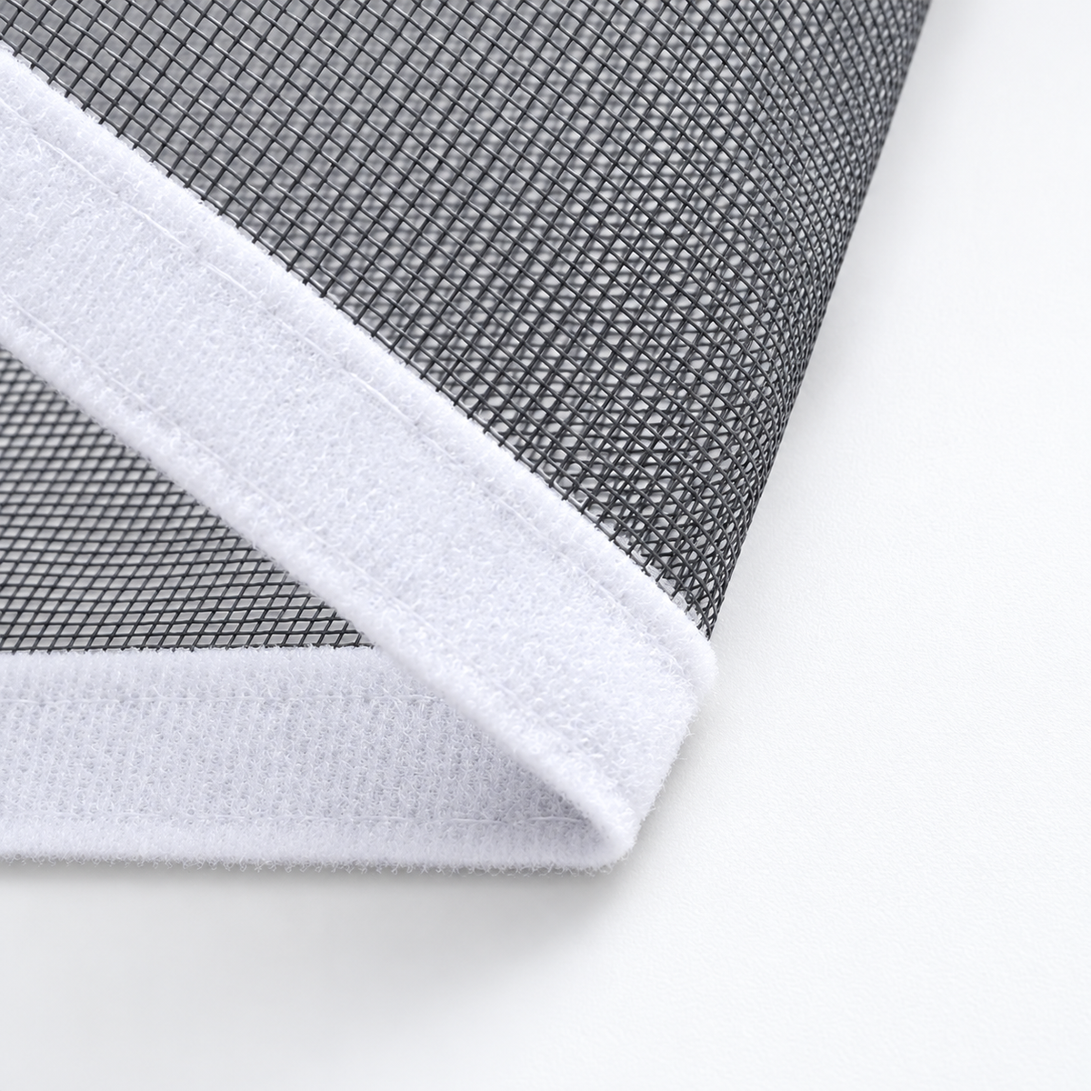 Fiberglass Window Screen with Hook-and-Loop Edging — Gray, Selected Size