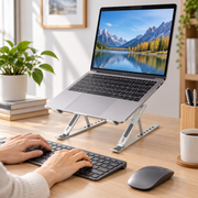 Adjustable Aluminum Laptop Stand — Foldable, 6 Levels, 8–16 Inch Laptops