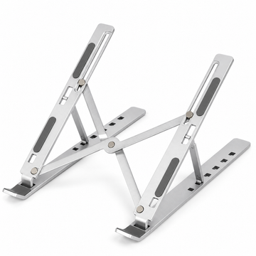 Adjustable Aluminum Laptop Stand — Foldable, 6 Levels, 8–16 Inch Laptops