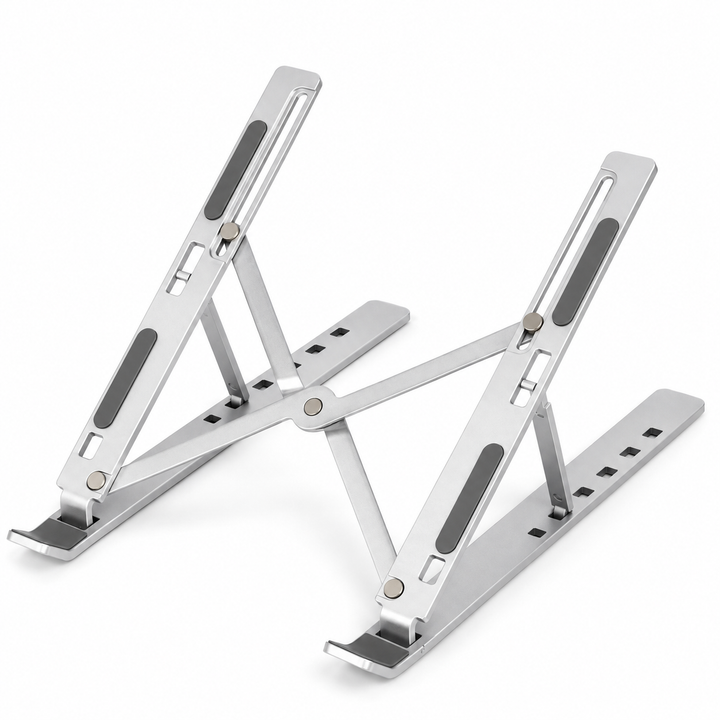Adjustable Aluminum Laptop Stand — Foldable, 6 Levels, 8–16 Inch Laptops