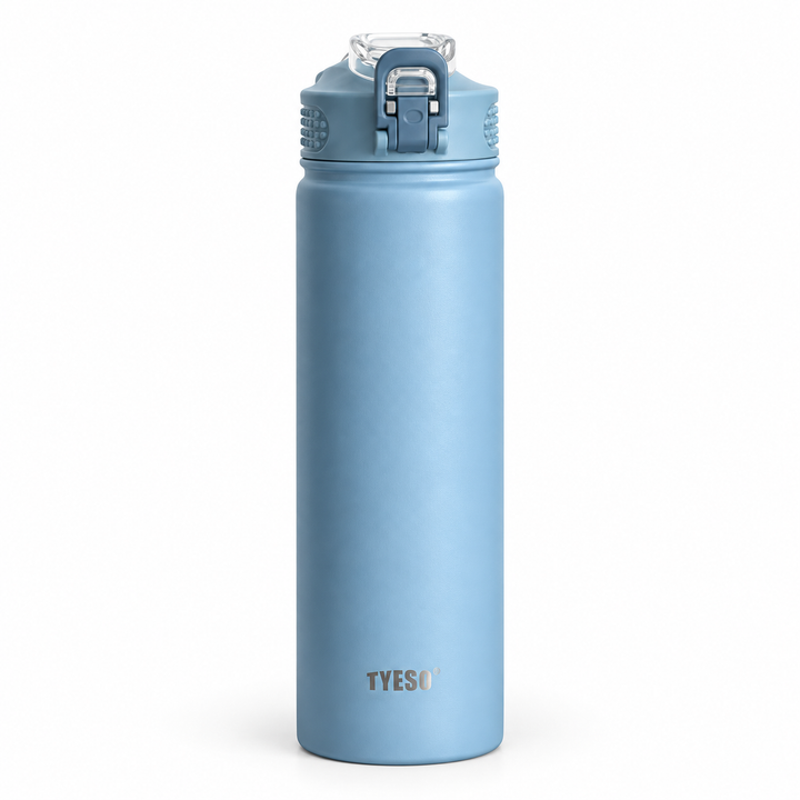 Stainless Steel Vacuum Thermos with Straw Lid — 600ml or 750ml