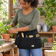 Cotton Canvas Waist Utility Apron with 9 Pockets — 1 Piece, Selected Color