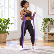 TPE Resistance Loop Band — Selected Color and Resistance — shown in use; styling props not included