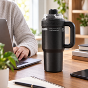 Handled Vacuum-Insulated Tumbler — 1200ml, Steel or Ceramic-Lined