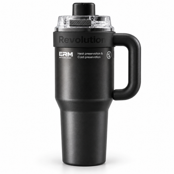Handled Vacuum-Insulated Tumbler — 1200ml, Steel or Ceramic-Lined