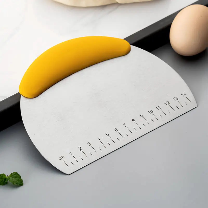 Stainless Steel Curved Dough Bench Scraper — 1 Piece — product only