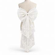 Embroidered Organza Bridal Dress Bow