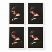 Vintage Feathered Hat Portrait Postcards — set of four