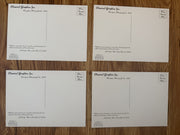 Vintage Feathered Hat Portrait Postcards — original reverse with publisher information