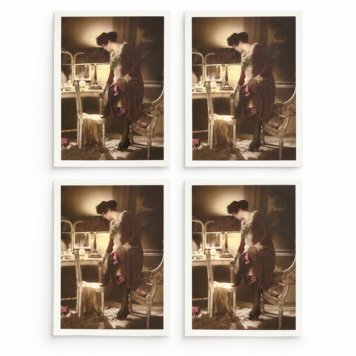 Vintage French Vanity Portrait Postcards — set of four