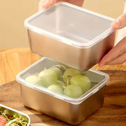 Stainless Steel Food Storage Containers with Lids — Set of 6, 600 mL Each