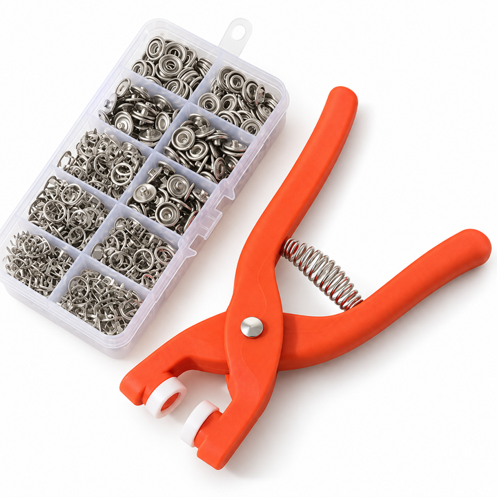 Snap Fastener Kit with Plastic Press Pliers — Selected Set