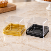 50-Pack Mini Dessert Boxes with Clear Lids