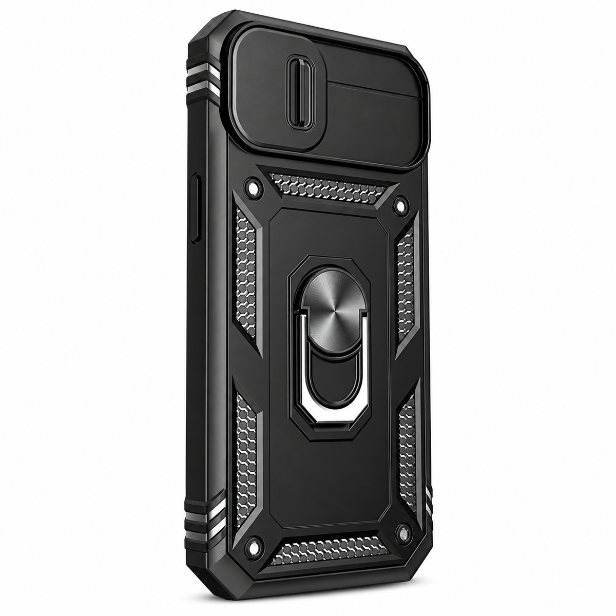 iPhone Protective Case with Camera Cover & Ring Stand – product view