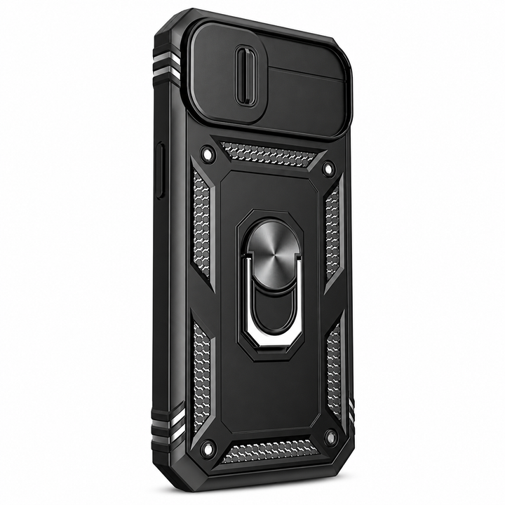 iPhone Protective Case with Camera Cover & Ring Stand – product view