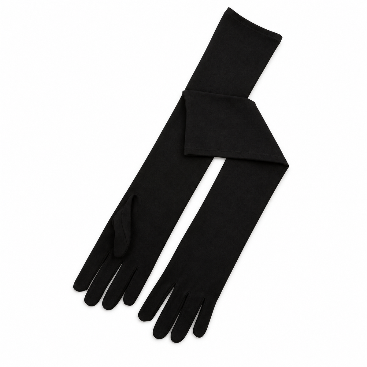 Long black filming gloves