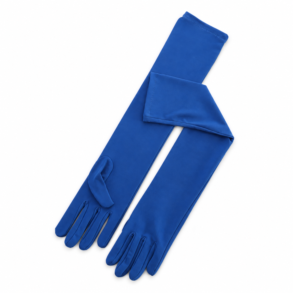 Long blue filming gloves