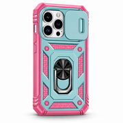 Protective iPhone case — green and pink