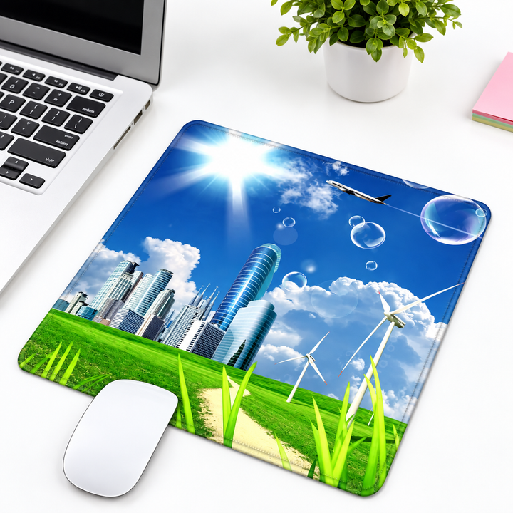 Frutiger Aero Print Mouse Pad, Selected Sizes — BLACK3 design