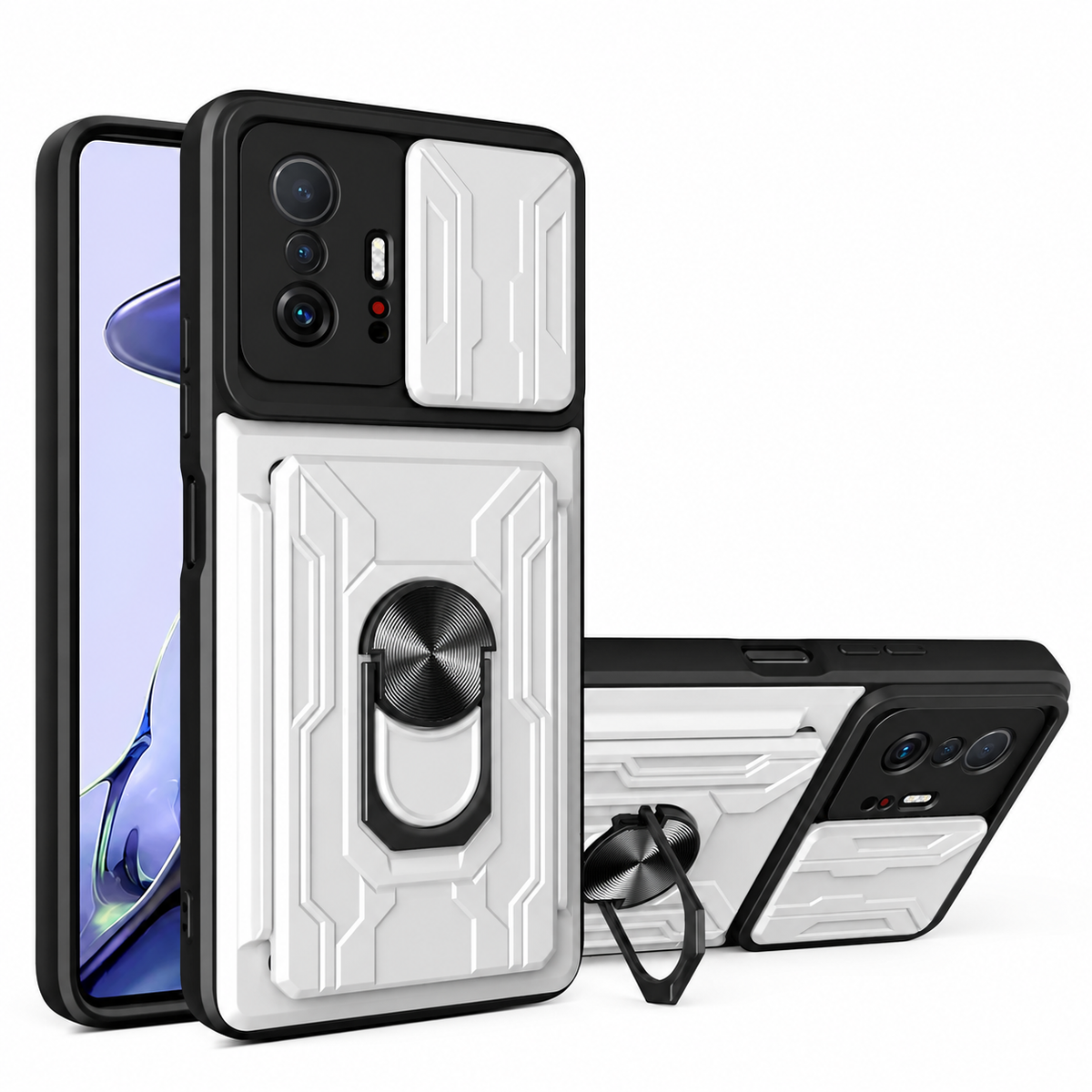 Xiaomi 11T / 11T Pro Case with Ring Stand & Card Slot — selected option