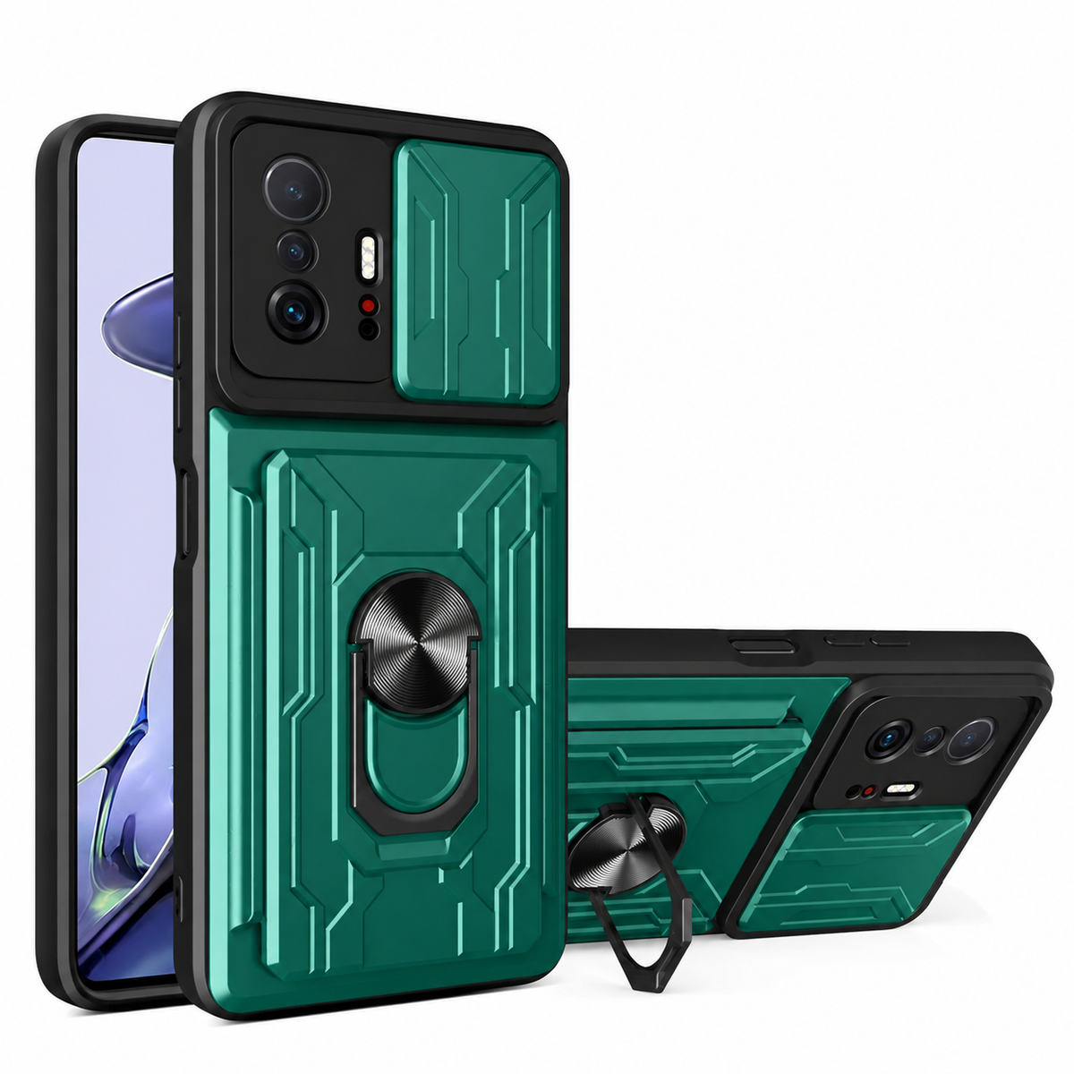 Xiaomi 11T / 11T Pro Case with Ring Stand & Card Slot — selected option