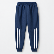 Kids Waffle Joggers with Striped Lower Legs — 1pcs-hthfgck-zq / 130 / China Mainland