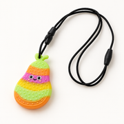 Textured Silicone Sensory Pendants and Chew Sticks — 3-random color