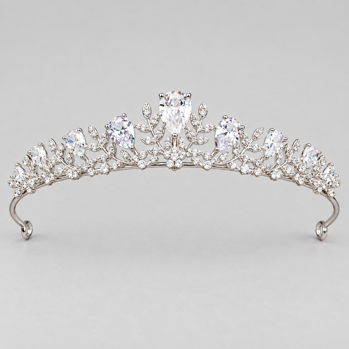 Silver-Tone Rhinestone Bridal Tiaras — Silver