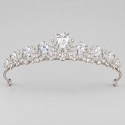 Silver-Tone Rhinestone Bridal Tiaras — Silver