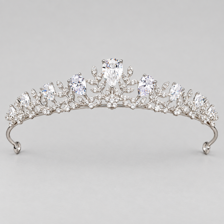Silver-Tone Rhinestone Bridal Tiaras — Silver