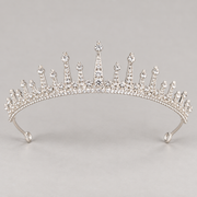Silver-Tone Rhinestone Bridal Tiaras — Silver 6