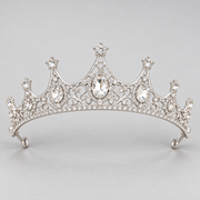 Silver-Tone Rhinestone Bridal Tiaras — Silver 7