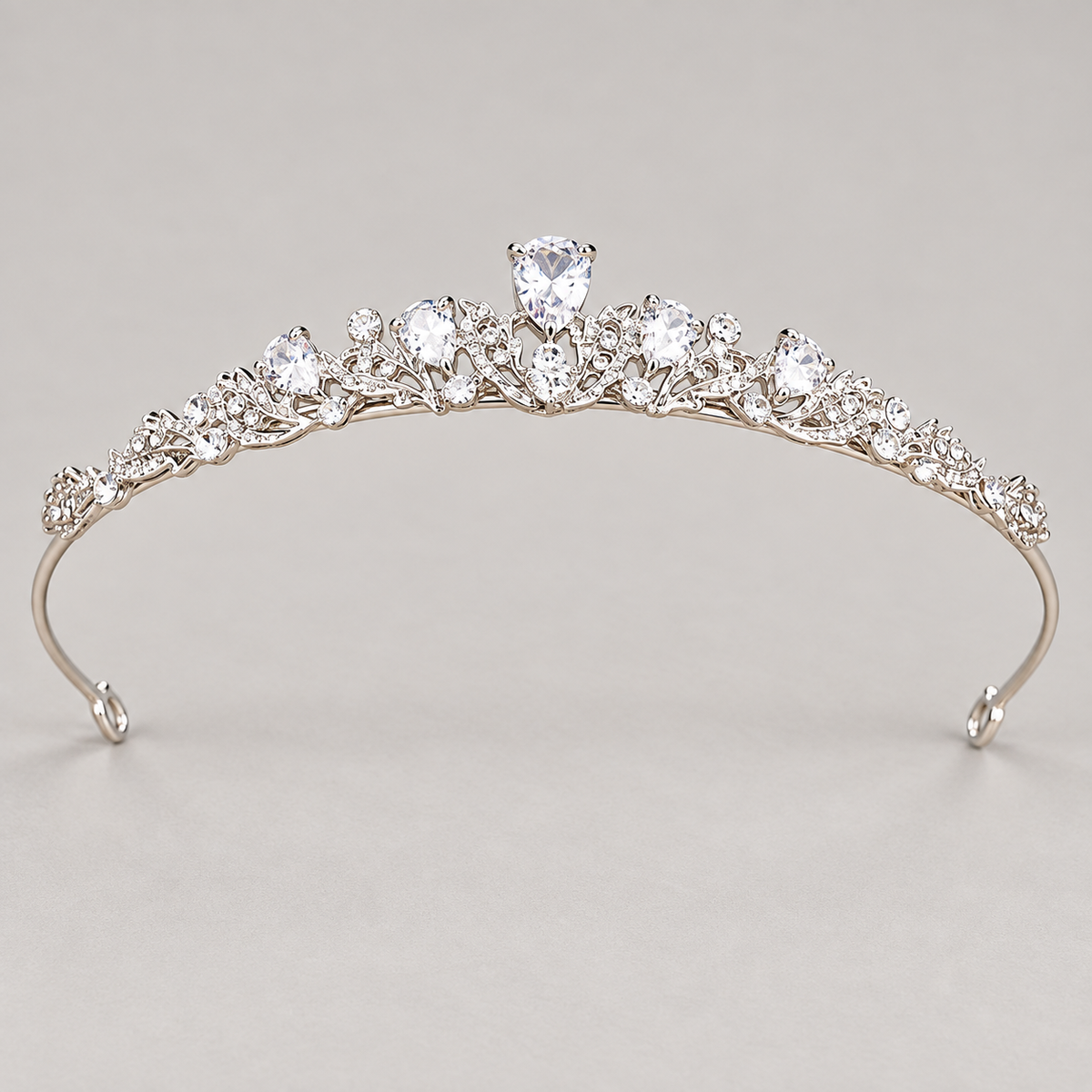 Silver-Tone Rhinestone Bridal Tiaras — Silver 2