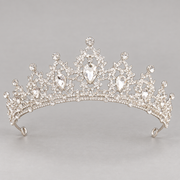 Silver-Tone Rhinestone Bridal Tiaras — Silver 3