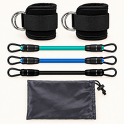 Padded Ankle Cuffs & Resistance Band Set Options — Rope Black Set